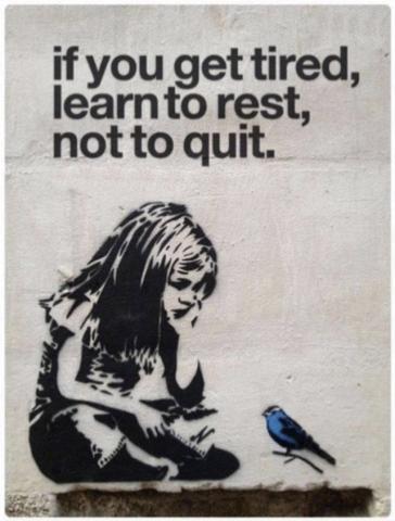 Never give up
